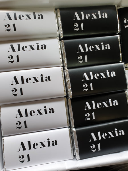 Custom Designed Premium Belgium Mini Chocolate Bar Favors