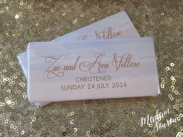 Custom Designed Premium Belgium Mini Chocolate Bar Favors