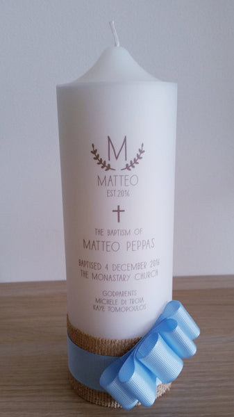 THE DION CHRISTENING CANDLE - CATHOLIC - madamsousouevents