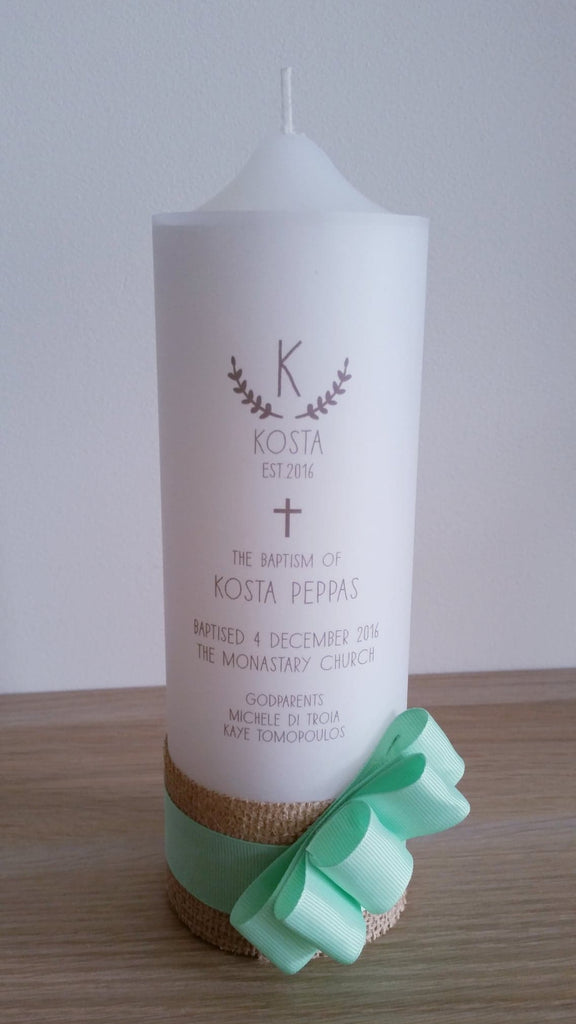 THE DION CHRISTENING CANDLE - CATHOLIC - madamsousouevents