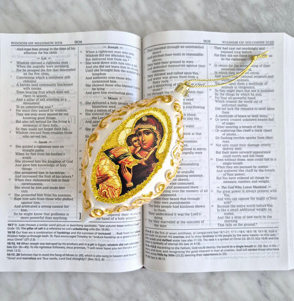 Panagia Christmas Gold & white Ornament