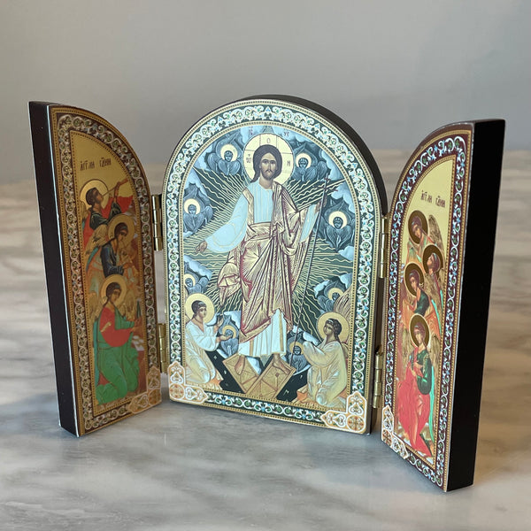 Resurrection of Christ Triptych Icon Small