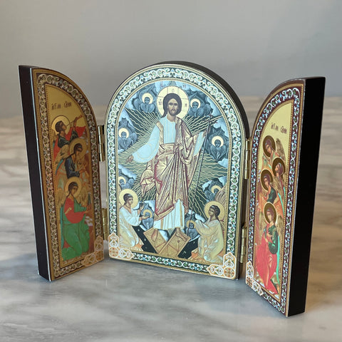 Resurrection of Christ Triptych Icon Small