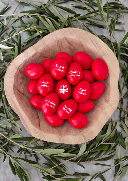 White Greek Easter Red Egg sticker decals - madamsousouevents 