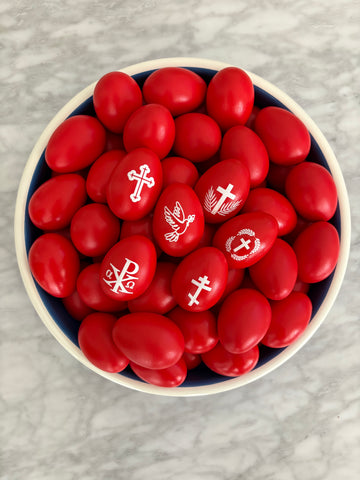 White Orthodox Christian Symbols  Easter Red Egg sticker decals - madamsousouevents 