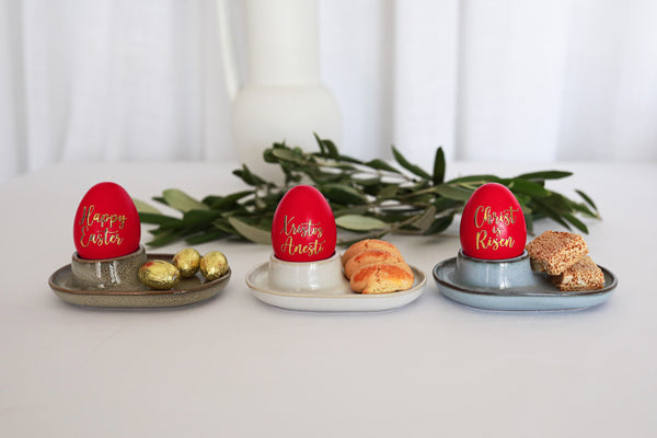 Gold Greek Easter Red Egg sticker decals