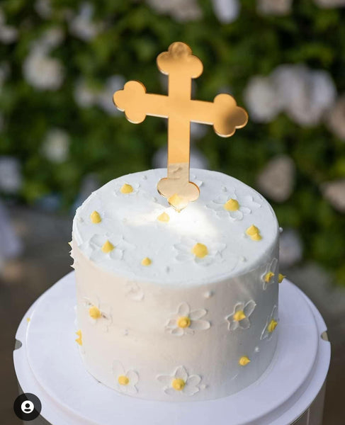 CROSS (ORTHODOX) ACRYLIC CAKE TOPPER - madamsousouevents 