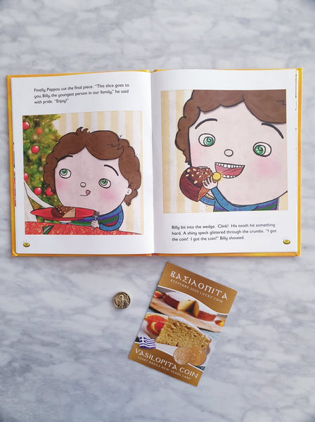 The Lucky Cake Book + Free gift 2023 vasilopita coin - madamsousouevents 
