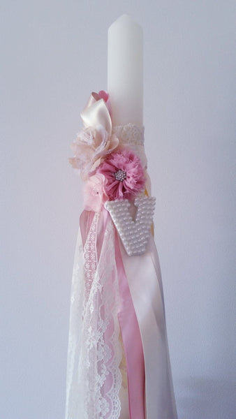 THE VASILIKI CHRISTENING CANDLE - ORTHODOX - madamsousouevents 