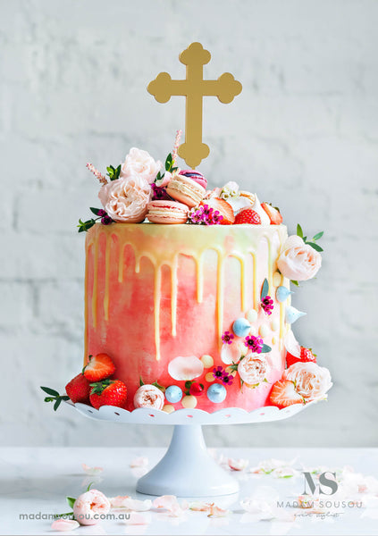 CROSS (ORTHODOX) ACRYLIC CAKE TOPPER - madamsousouevents 