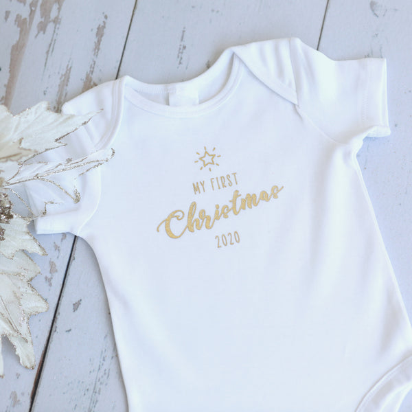 My First Christmas Baby Onesie 2022 - madamsousouevents 