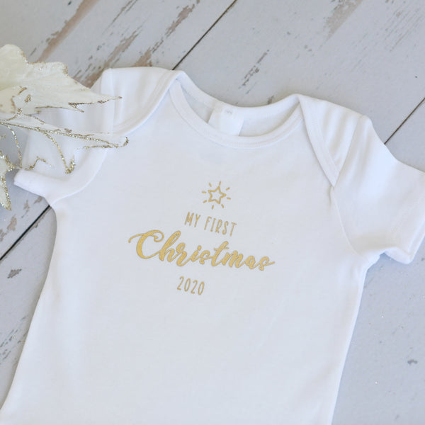 My First Christmas Baby Onesie 2022 - madamsousouevents 