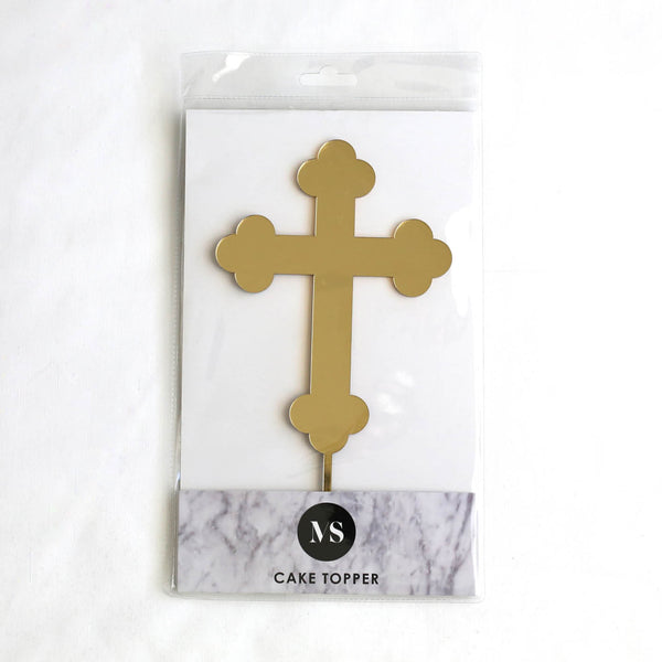 CROSS (ORTHODOX) ACRYLIC CAKE TOPPER - madamsousouevents 
