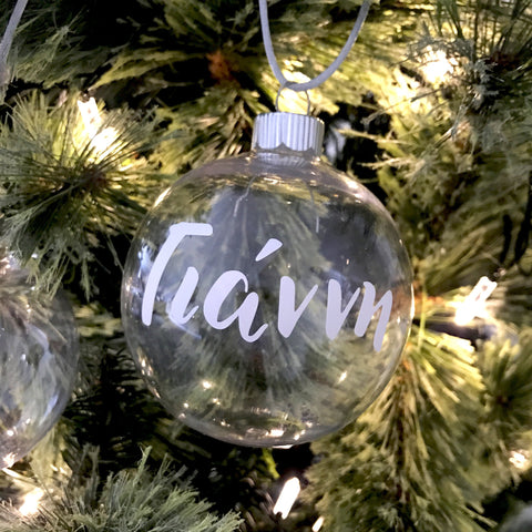 Personalised Christmas Bauble - madamsousouevents 