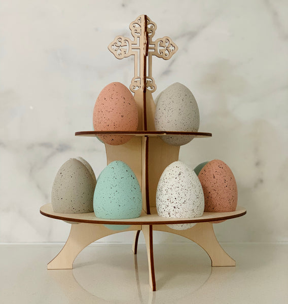 Easter Egg Stand -  Orthodox Cross - madamsousouevents 