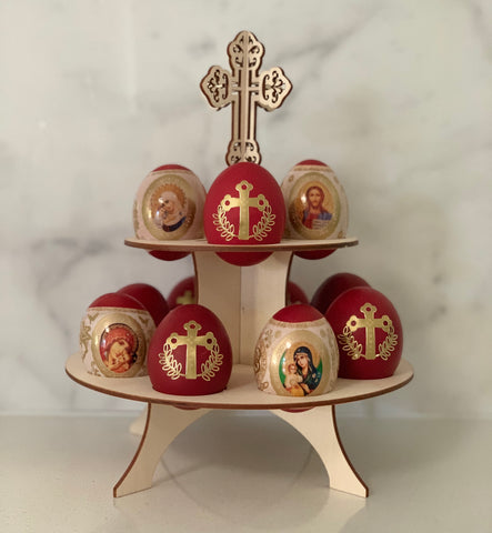 Easter Egg Stand -  Orthodox Cross - madamsousouevents 