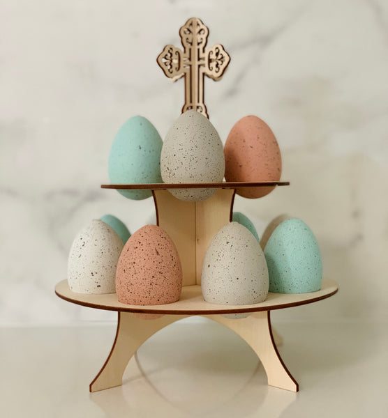 Easter Egg Stand -  Orthodox Cross - madamsousouevents 