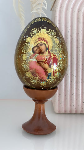Panagia with Christ Child Egg - Small - madamsousouevents 